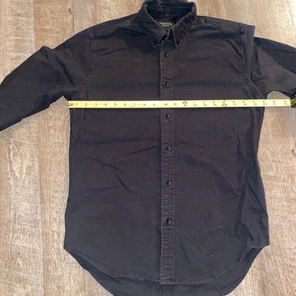 RAG & BONE FIT 2 TOMLIN COTTON SHIRT IN CHARCOAL GREY - Picture 14 of 14